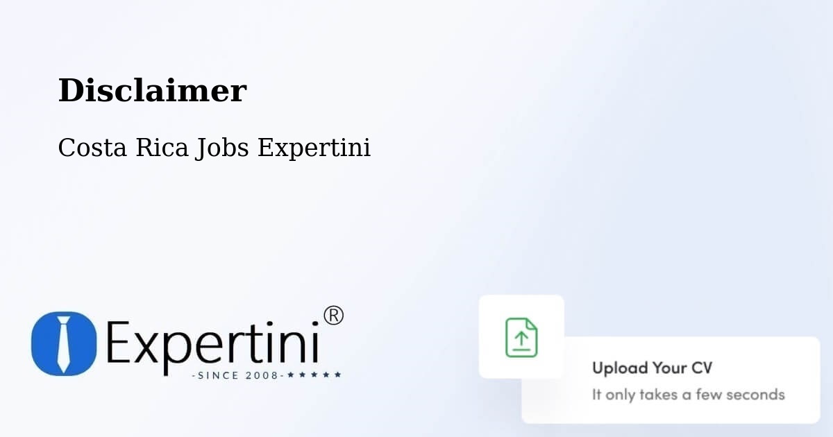 Disclaimer – San Antonio - Costa Rica Jobs Expertini